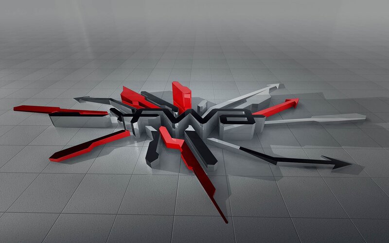 3d Logo Design — Red, Abstract