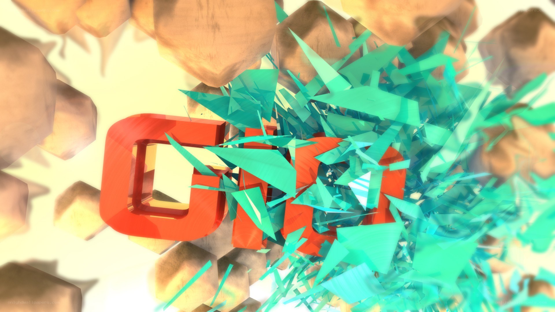 3D logo explosion animation