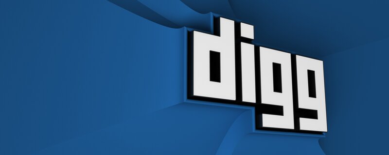 3D logo of the word digg