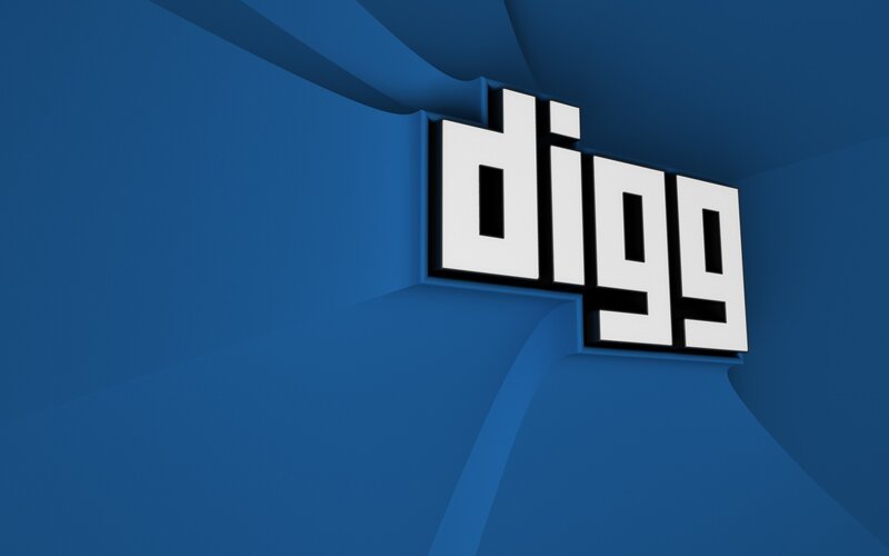 3D logo of the word digg