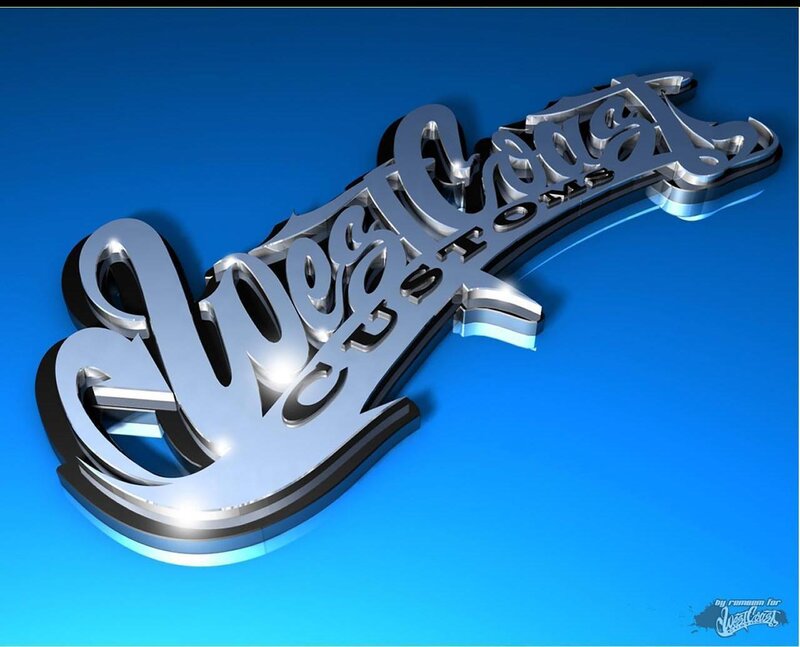 3d Logo on Blue Background