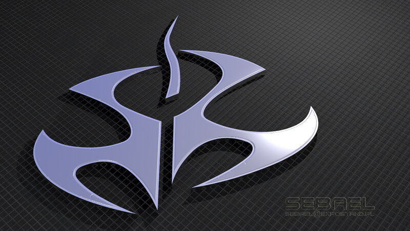 3D logo on carbon fiber