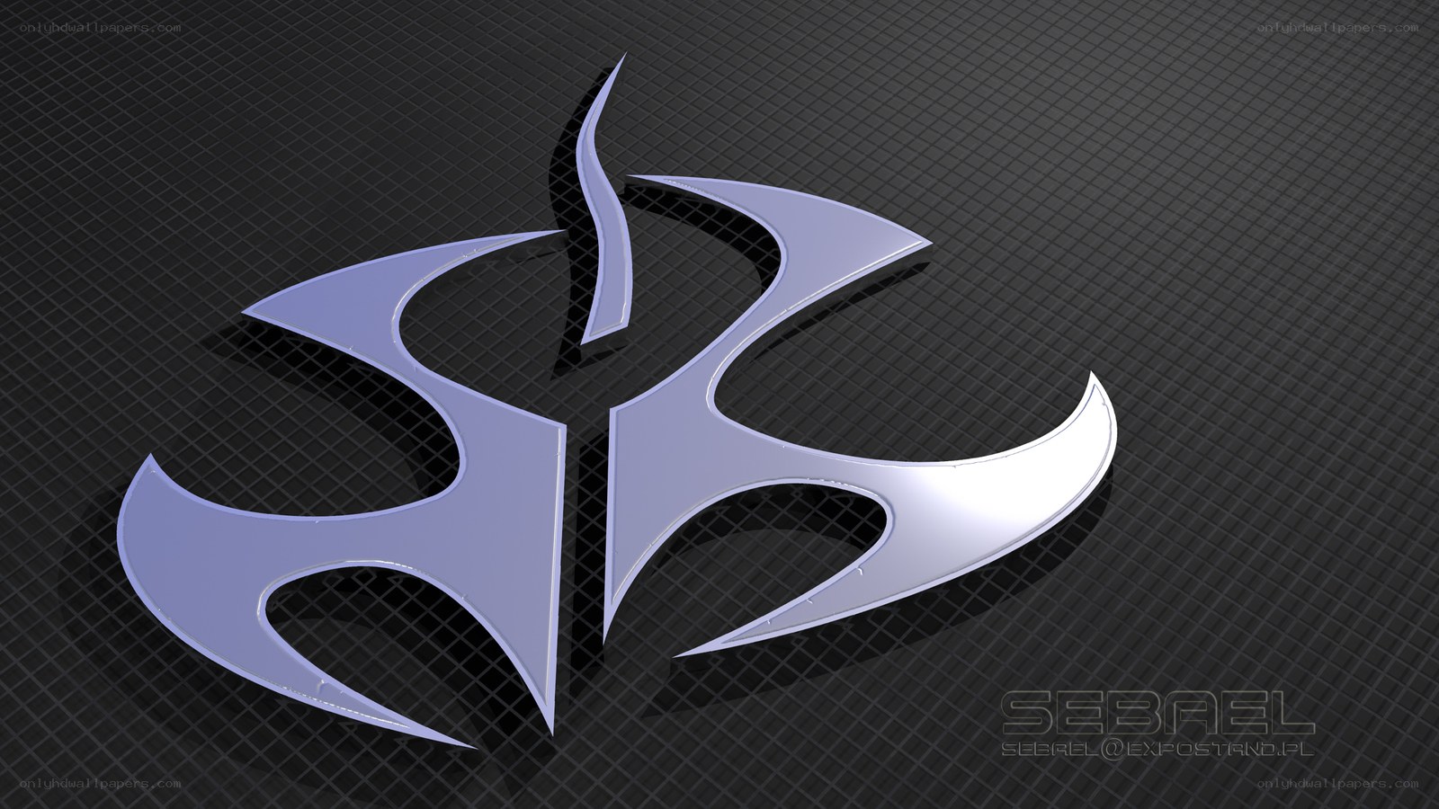 3D logo on carbon fiber