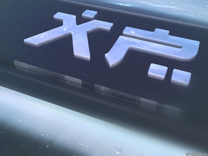 3D logo on wet surface