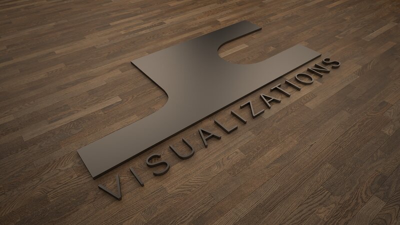 3d Logo on Wooden Floor — Brown