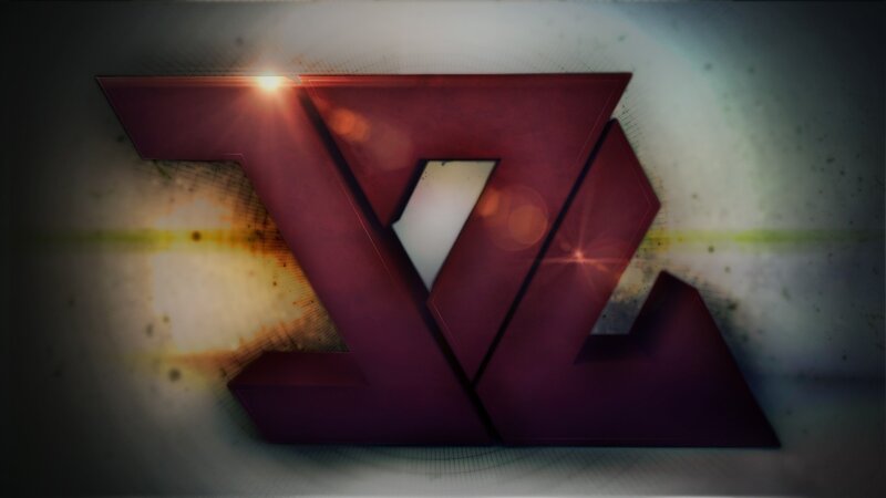 3D logo with lens flare