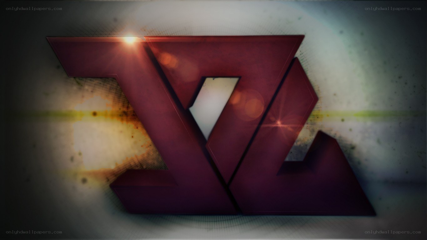 3D logo with lens flare
