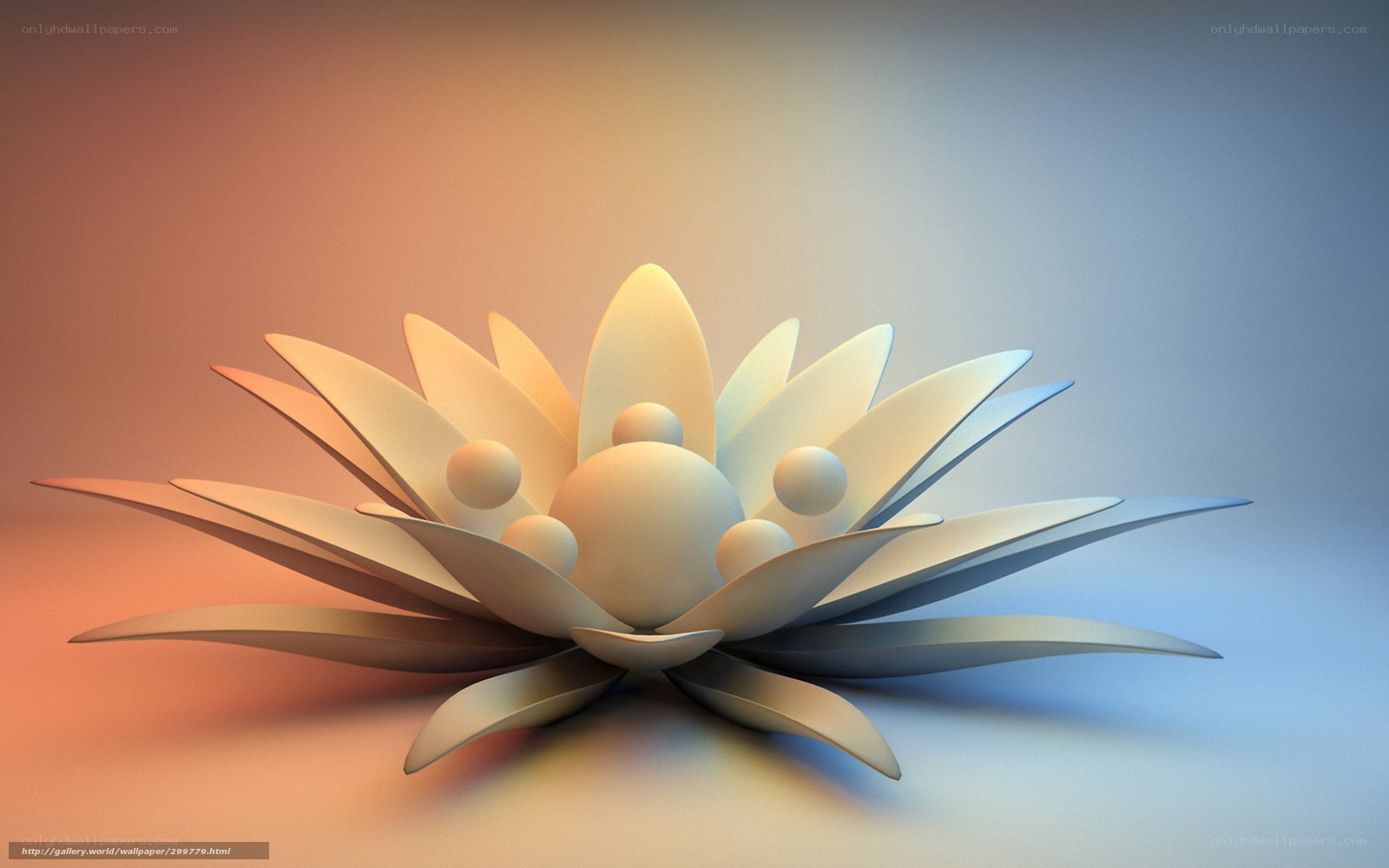 3D Lotus Flower Sculpture
