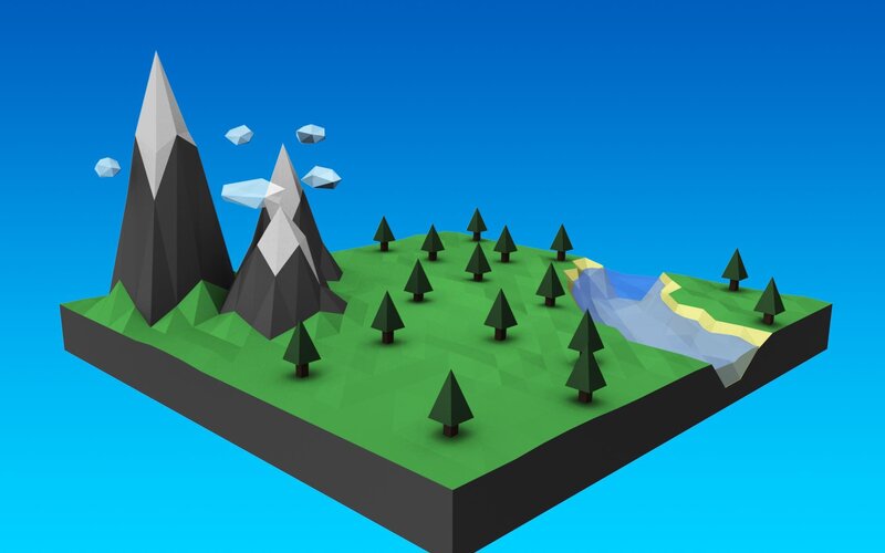 3d Low-poly Landscape