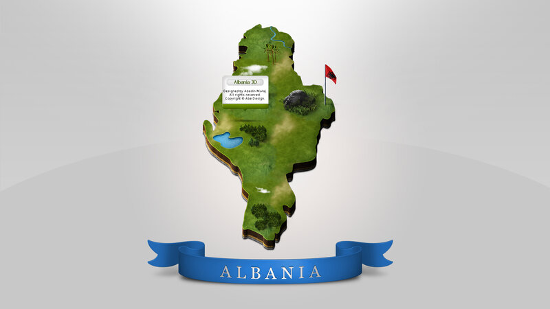 3D Map of Albania
