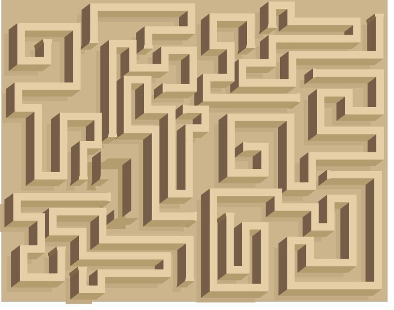 3D maze pattern