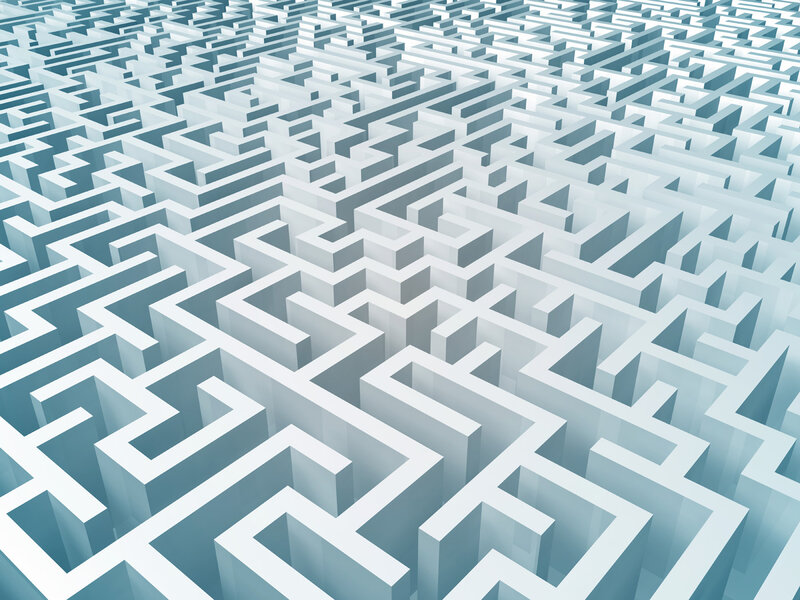 3d Maze Structure — White