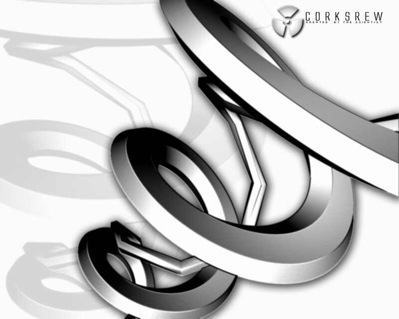 3d Metallic Logo Design — Black