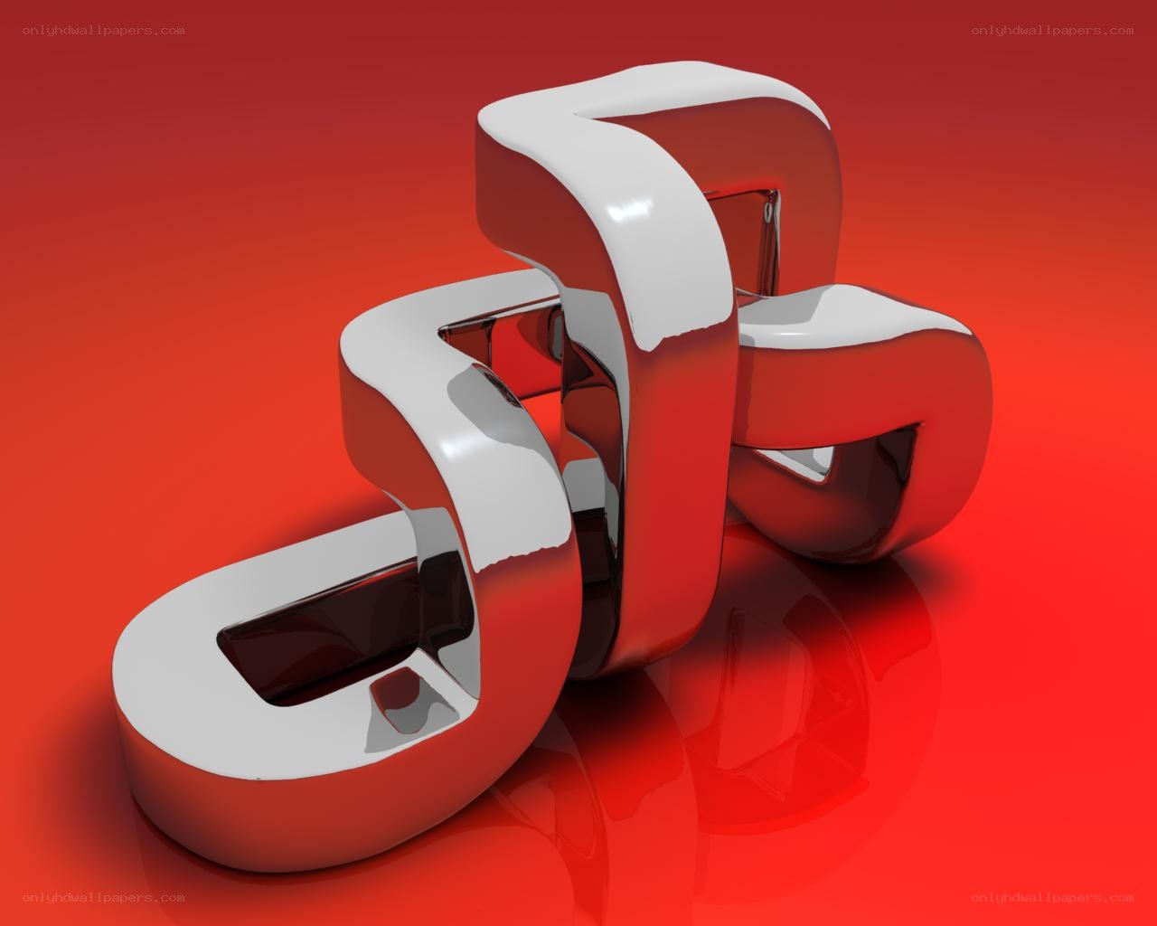3D metallic number three