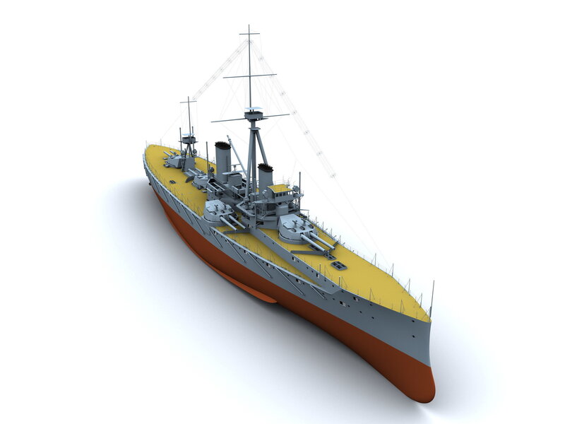 3D model of a battleship