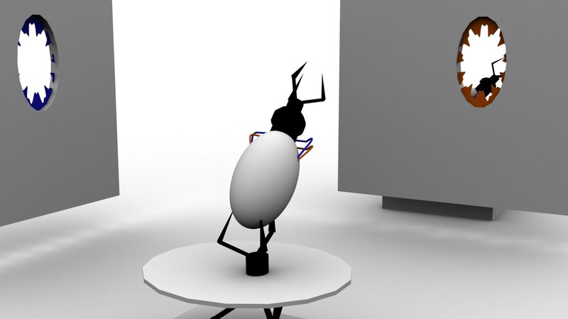 3D model of a beetle-like creature