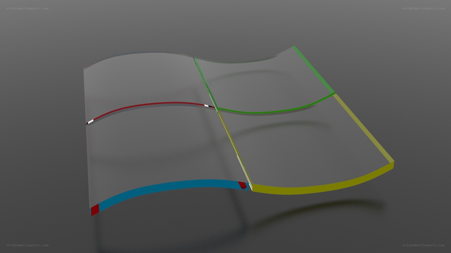3D model of a curved surface