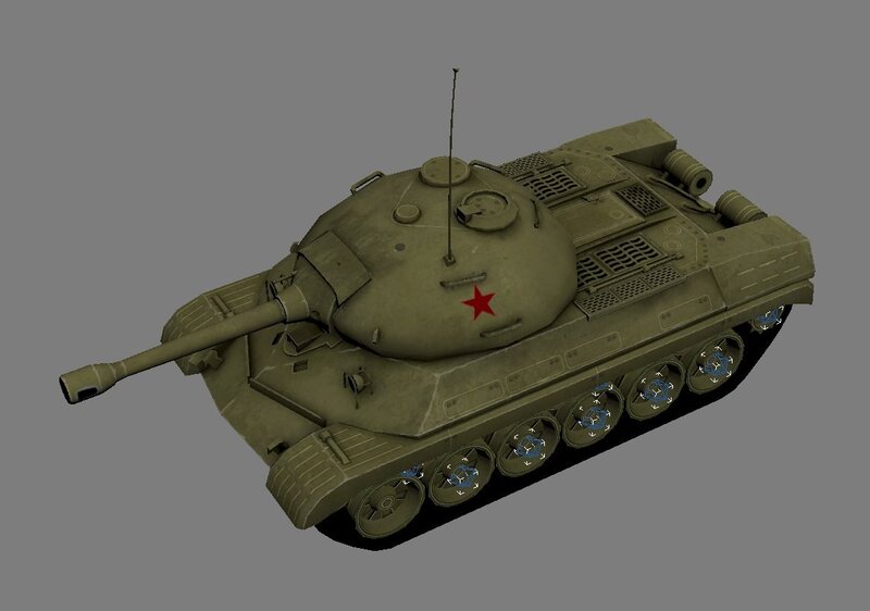 3D model of a military tank