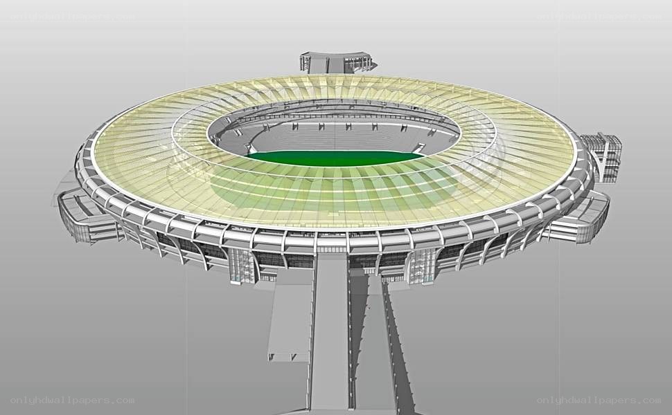 3D model of a modern stadium