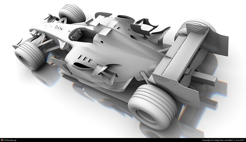 3D model of a race car