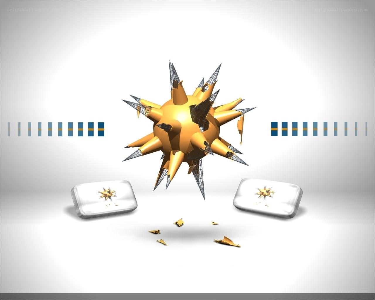 3D model of a spiky sphere