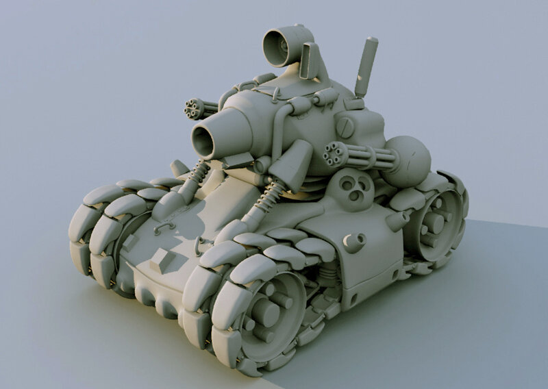 3D model of a tank