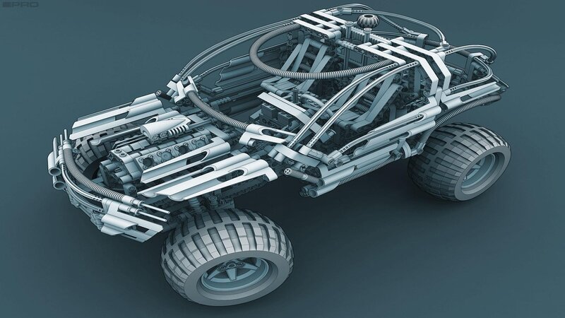 3D model of a vehicle chassis