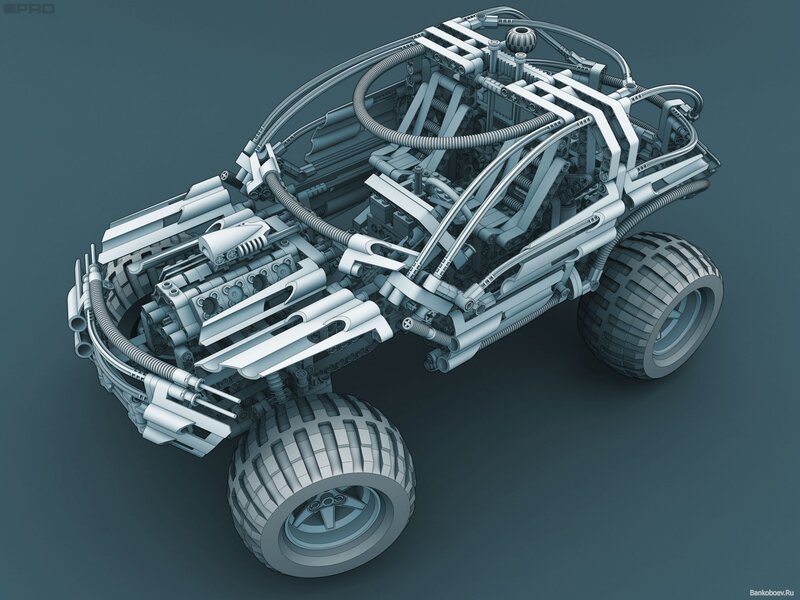 3D model of a vehicle chassis