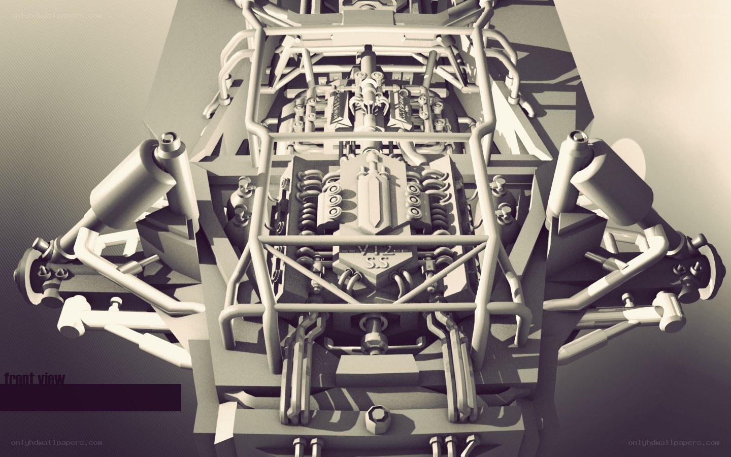 3D model of car chassis
