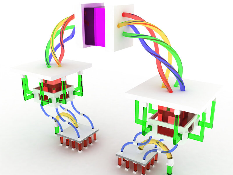 3D model of electronic connectors