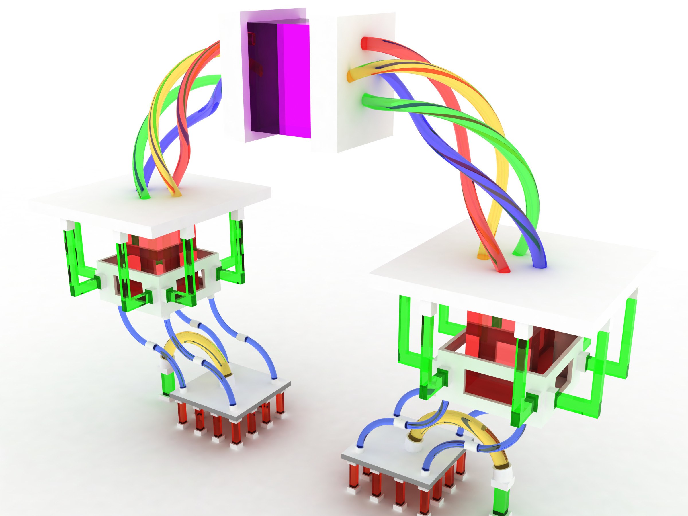 3D model of electronic connectors