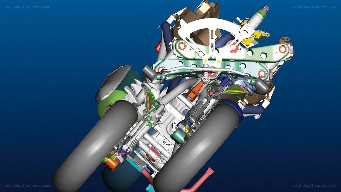 3D model of motorcycle chassis