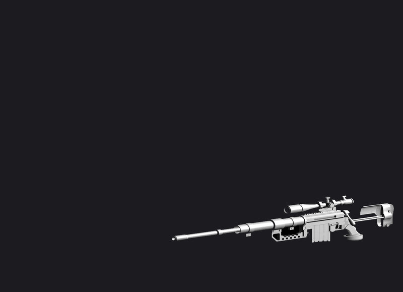 3D model of sniper rifle