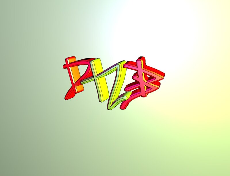 3D model of the letters P H P