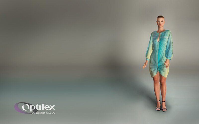 3D model of woman in dress