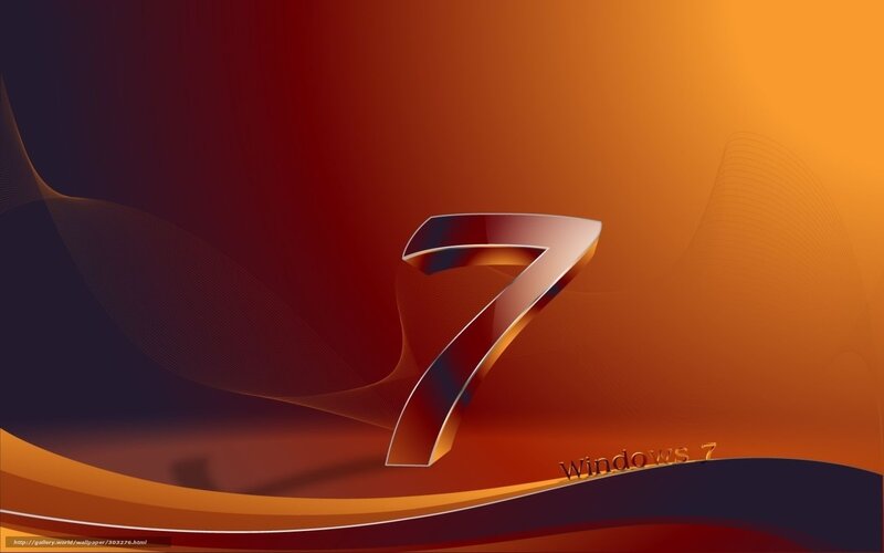 3d Number Seven — Orange, Dynamic