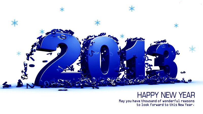 3d Numbers 2013 — Blue