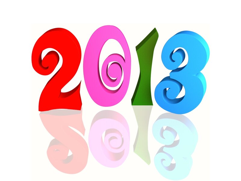 3d Numbers 2013 — Red, Festive