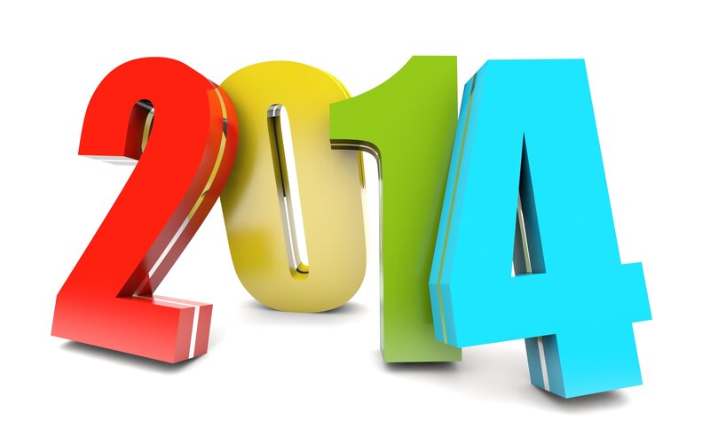 3D Numbers 2014 — Red, Neutral, 3d Render