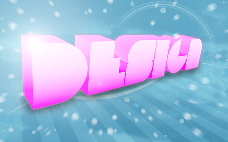 3D pink text design