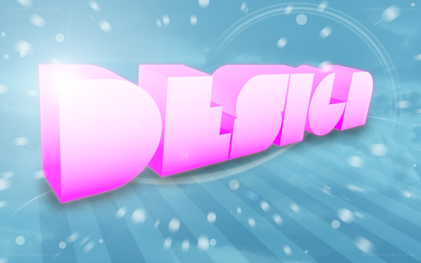3D pink text design