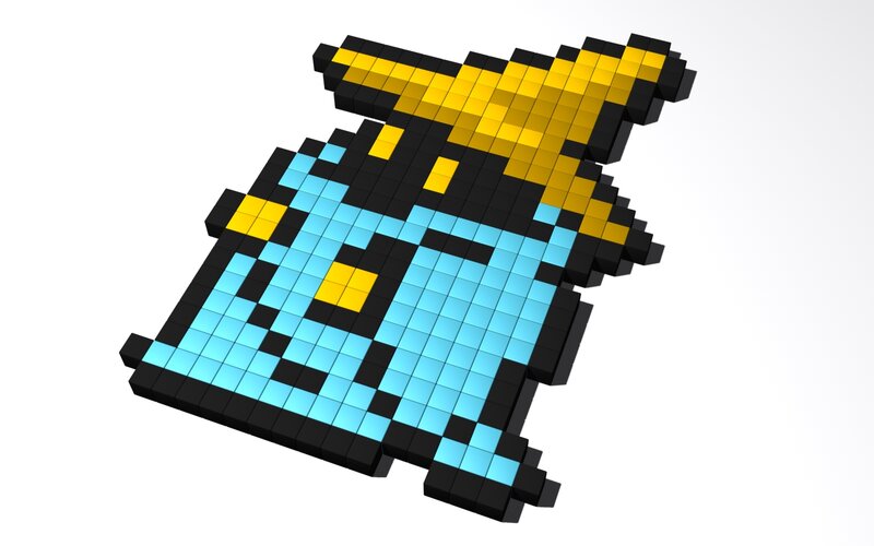 3D pixel art of a Pokémon