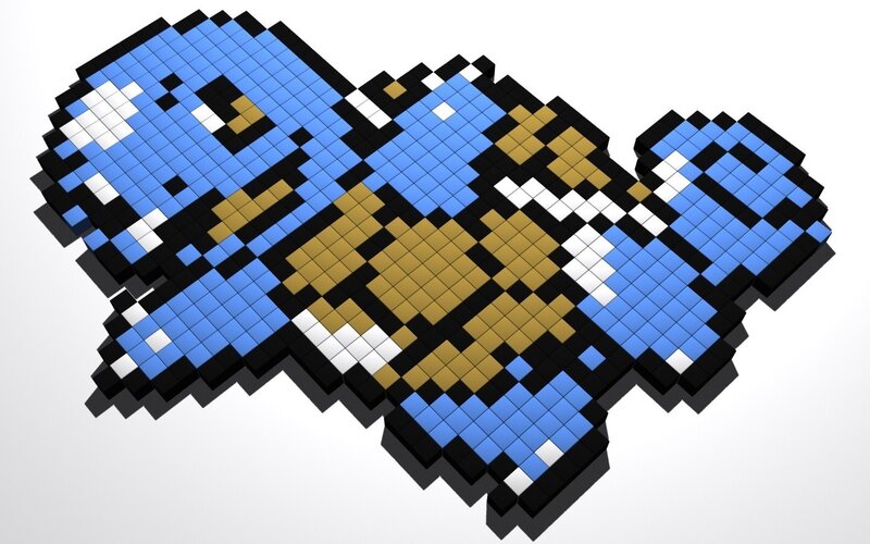 3D pixel art of a Pokémon