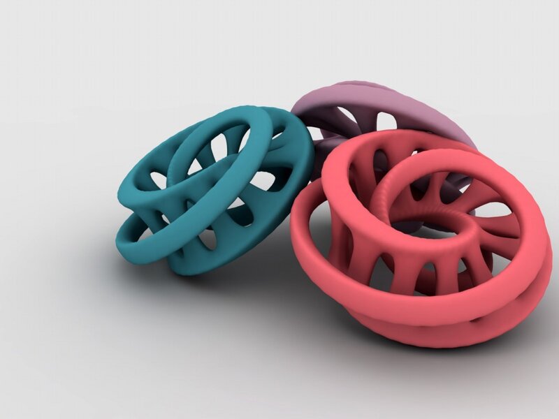 3D printed geometric rings
