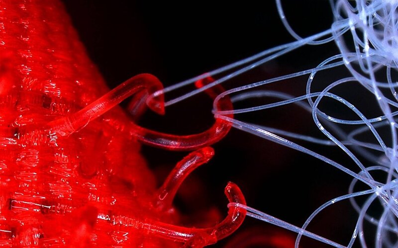 3D printed red hooks