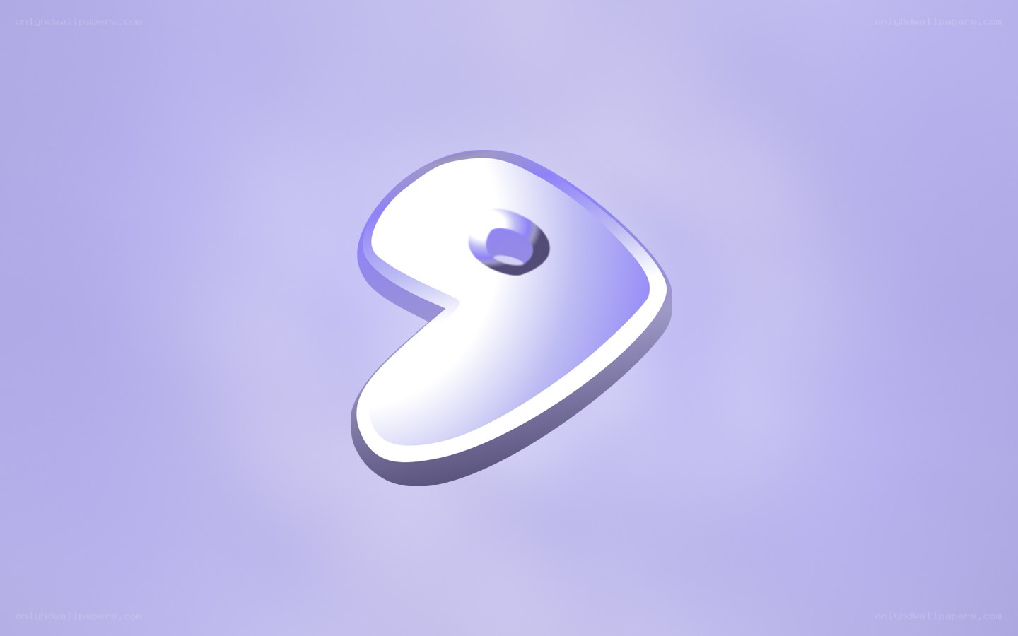 3D purple play button