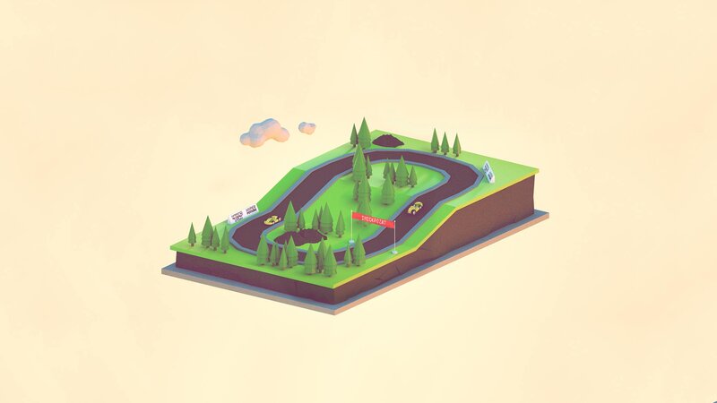3d Race Track Model