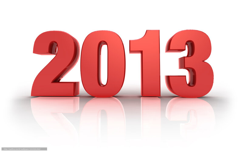 3D red 2013 numbers