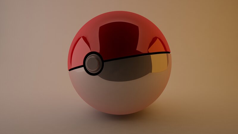 3D render of a Poké Ball