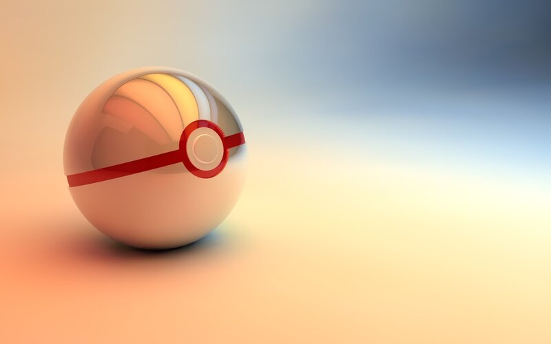 3D render of a Poké Ball